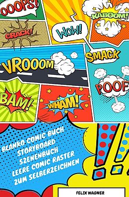 Kartonierter Einband Blanko Comic Buch Storyboard Szenenbuch Leere Comic Raster zum Selberzeichnen von Felix Wagner