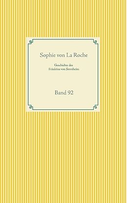 Kartonierter Einband Geschichte des Fräuleins von Sternheim von Sophie von La Roche