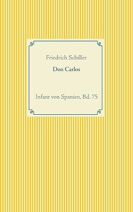 Kartonierter Einband Don Carlos von Friedrich von Schiller