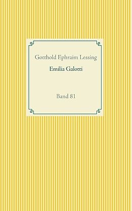 Kartonierter Einband Emilia Galotti von Gotthold Ephraim Lessing