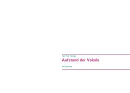 E-Book (epub) Aufstand der Vokale von Hans Peter Flückiger