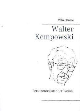 Kartonierter Einband Walter Kempowski von Volker Griese
