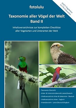 Kartonierter Einband Taxonomie aller Vögel der Welt - Band II von fotolulu
