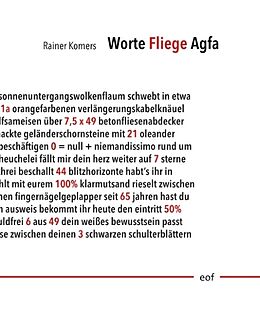 Fester Einband Worte Fliege Agfa von Rainer Komers