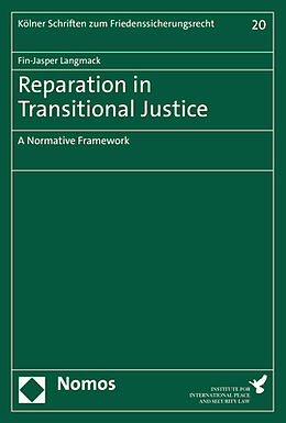 Couverture cartonnée Reparation in Transitional Justice de Fin-Jasper Langmack