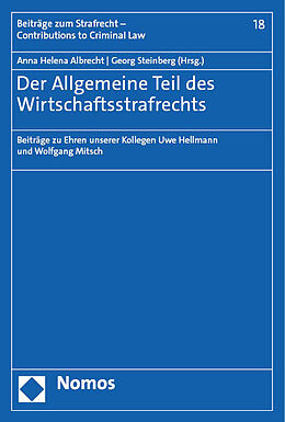 Kartonierter Einband Der Allgemeine Teil des Wirtschaftsstrafrechts von 