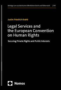 Livre Relié Legal Services and the European Convention on Human Rights de Justin Friedrich Krahé