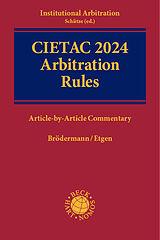 Couverture cartonnée CIETAC 2024 Arbitration Rules de Eckart Brödermann, Björn Etgen
