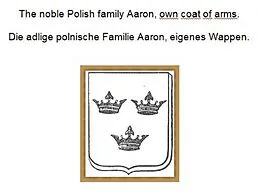 E-Book (epub) The noble Polish family Aaron, own coat of arms. Die adlige polnische Familie Aaron, eigenes Wappen. von Werner Zurek