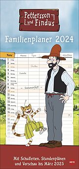 Kalender Pettersson und Findus Familienplaner 2024. Familienkalender mit dem beliebten Bilderbuch-Duo. Praktischer Wandkalender mit 5 Spalten. Liebevoll illustrierter Wandplaner für Familien. von Sven Nordqvist