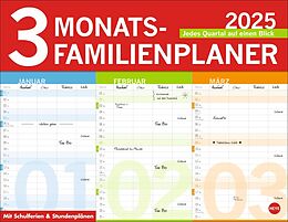 Kalender 3-Monats-Familienplaner 2025 von 