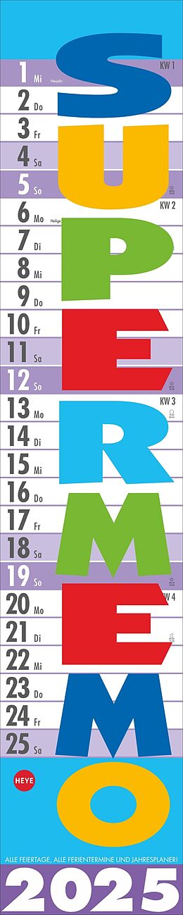 Kalender Supermemo Kalender 2025 von 