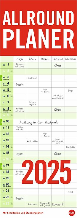 Kalender Allround-Familienplaner Vertical Kalender 2025 von 