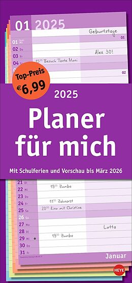 Kalender Basic Planer für mich 2025 von 