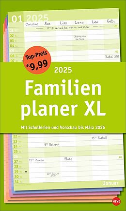 Kalender Basic Familienplaner XL 2025 von 