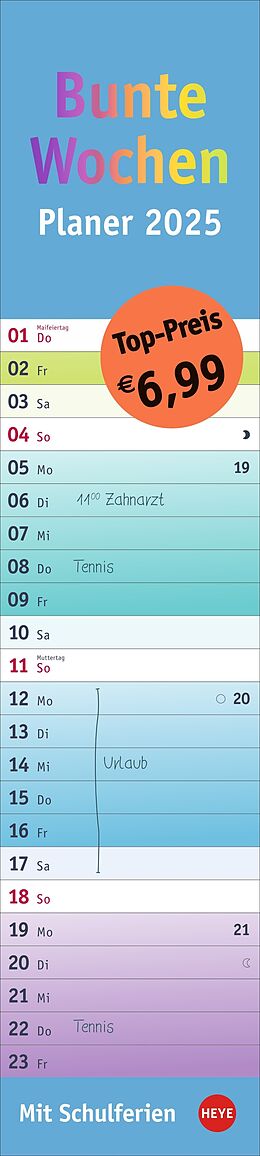 Kalender Bunte Wochen Langplaner 2025 von 