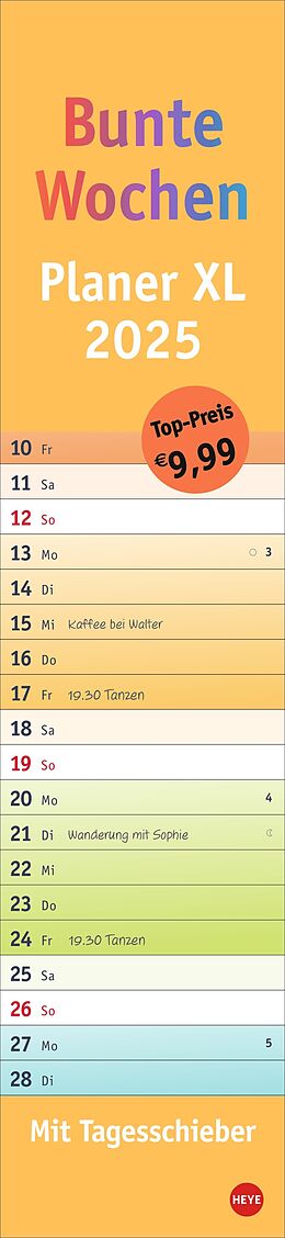 Kalender Bunte Wochen Langplaner XL 2025 von 