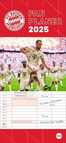 Kalender FC Bayern München Fanplaner 2025 von 