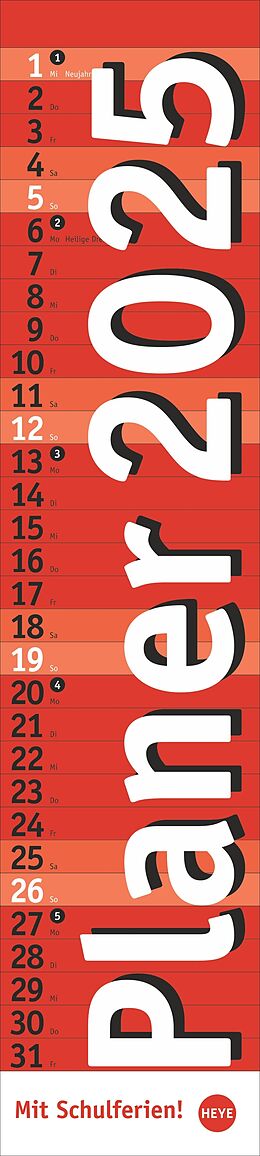 Kalender Langplaner, rot 2025 von 