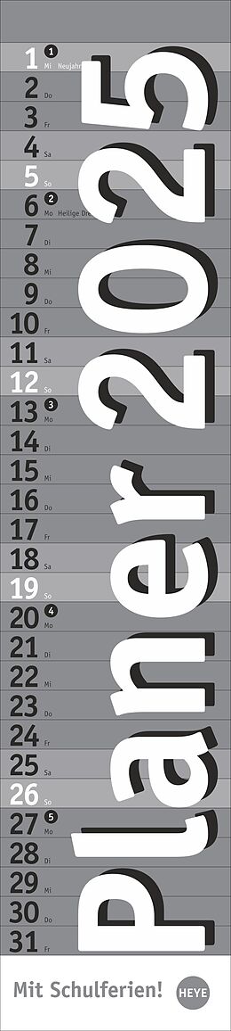 Kalender Langplaner, silber 2025 von 