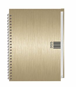 Kalender (Kal) Wochen-Cheftimer A5, Alu gold 2025 von 