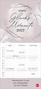 Kalender Kreativ-Planer für zwei Glücksmomente 2027 von 