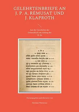 E-Book (epub) Gelehrtenbriefe an J. P. A. Rémusat und J. Klaproth von 