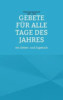 E-Book (epub) Gebete von Christoph Blumhardt