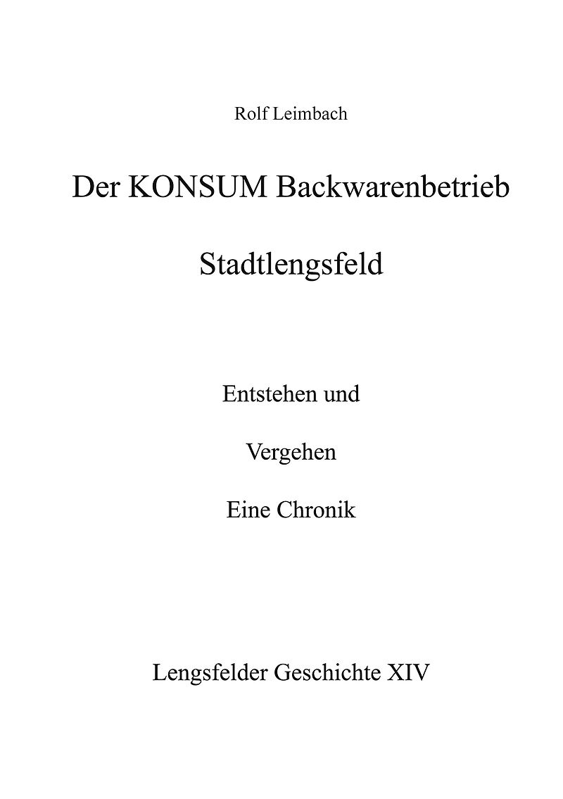 Der Konsum Backwarenbetrieb Stadtlengsfeld