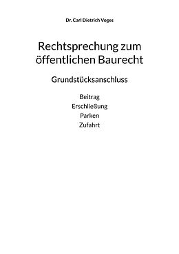 E-Book (epub) Rechtsprechung zum öffentlichen Baurecht von Carl Dietrich Voges