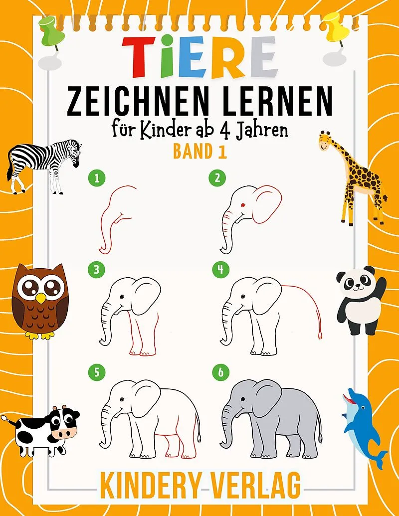 Tiere Zeichnen Lernen für Kinder ab 4 Jahren