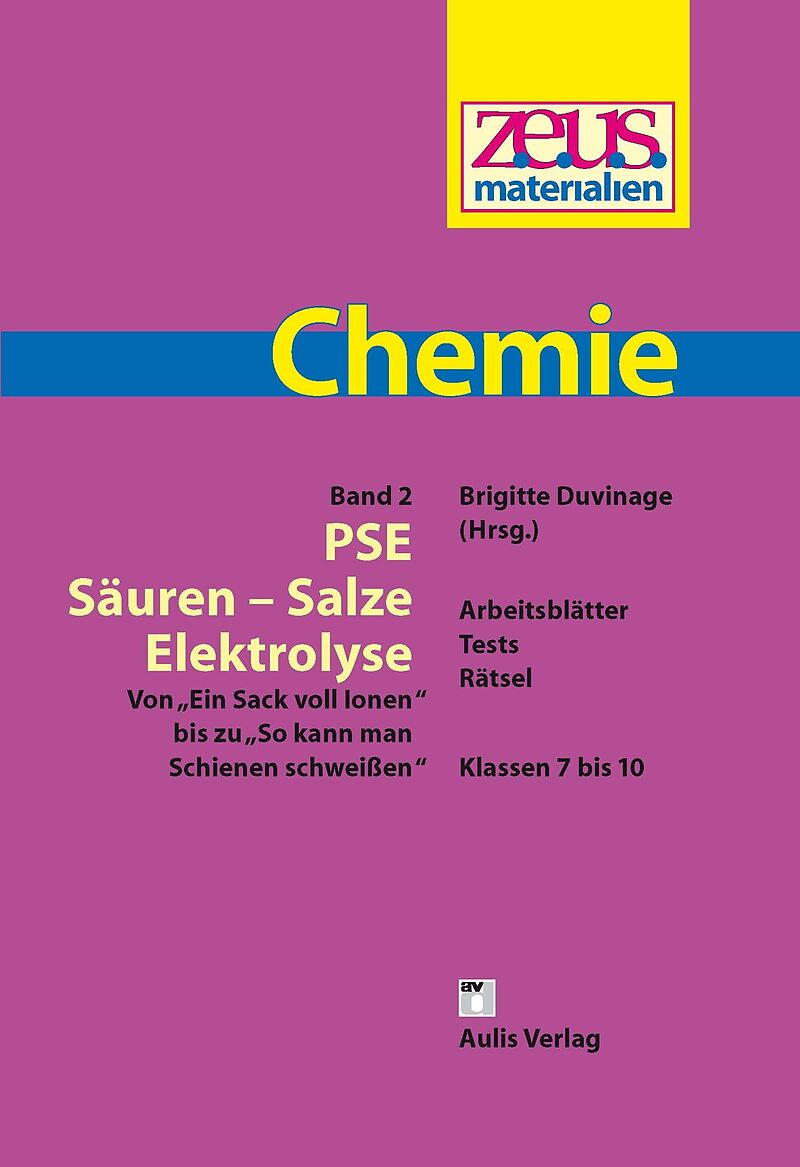 z.e.u.s. - Materialien Chemie / PSE - Säuren - Salze - Elektrolyse