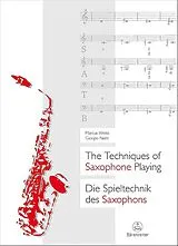 Kartonierter Einband Die Spieltechnik des Saxophons / The Techniques of Saxophone Playing von Marcus Weiss, Giorgio Netti