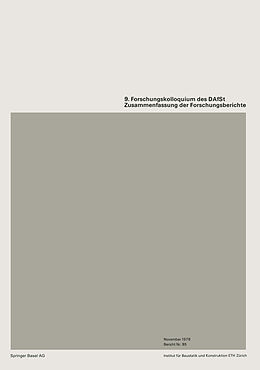 Kartonierter Einband 9. Forschungskolloquiums des Deutschen Ausschusses für Stahlbeton (DAfSt) von Kenneth A. Loparo