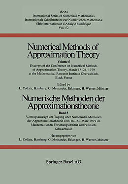 Kartonierter Einband Numerische Methoden der Approximationstheorie / Numerical Methods of Approximation Theory von WERNER, COLLATZ, MEINARDUS