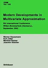Fester Einband Modern Developments in Multivariate Approximation von