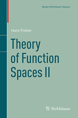 Livre Relié Theory of Function Spaces II de Hans Triebel
