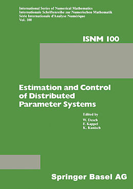 Kartonierter Einband Estimation and Control of Distributed Parameter Systems von DESCH, KAPPEL, KUNISCH