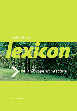 Livre Relié Lexicon of Landscape Architecture de Meto J. Vroom