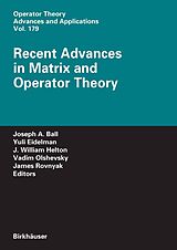 eBook (pdf) Recent Advances in Matrix and Operator Theory de 