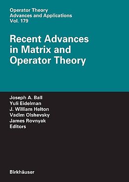 eBook (pdf) Recent Advances in Matrix and Operator Theory de 