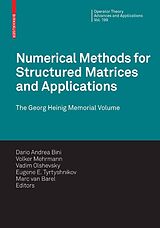 eBook (pdf) Numerical Methods for Structured Matrices and Applications de Dario Andrea Bini, Volker Mehrmann, Vadim Olshevsky