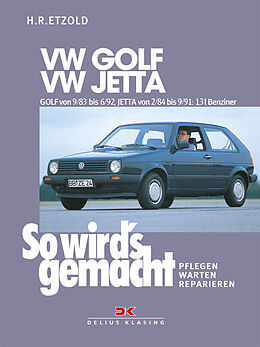 Kartonierter Einband VW GOLF II 9/83-6/92, VW JETTA II 2/84-9/91 von Rüdiger Etzold