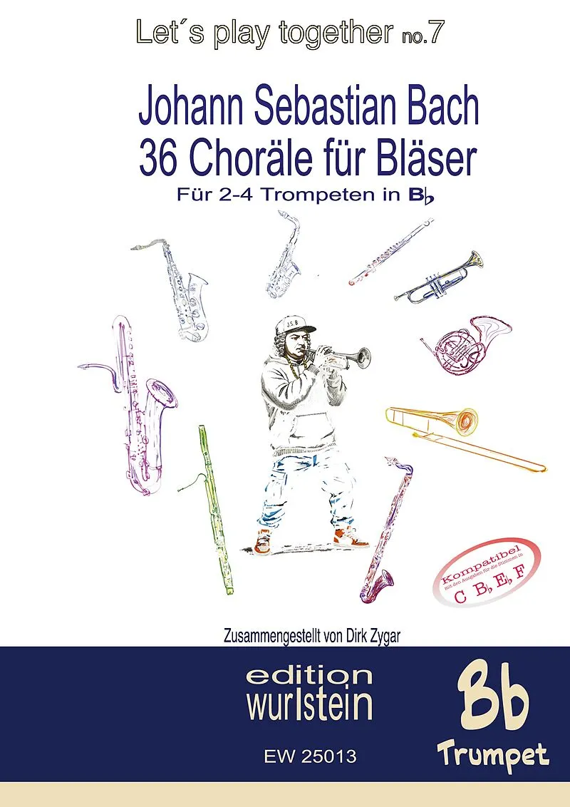Johann Sebastian Bach - 36 Choräle für Bläser für 4 Trompeten in Bb