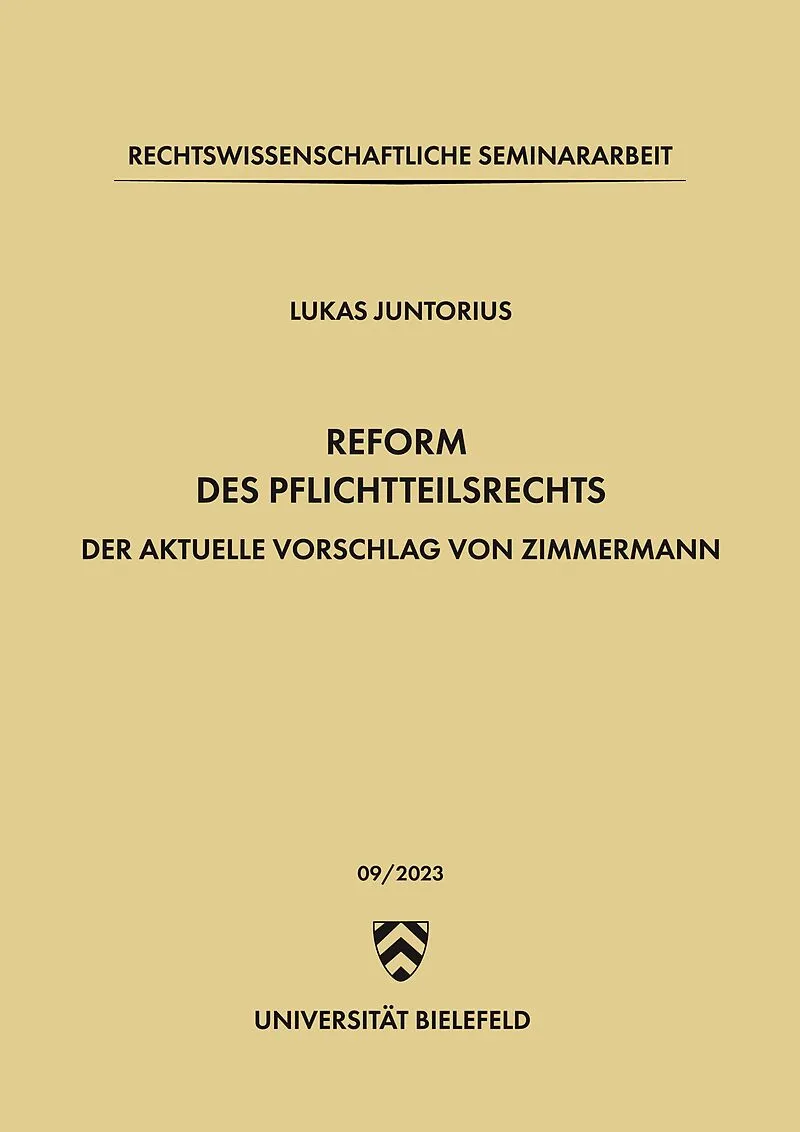 Reform des Pflichtteilsrechts