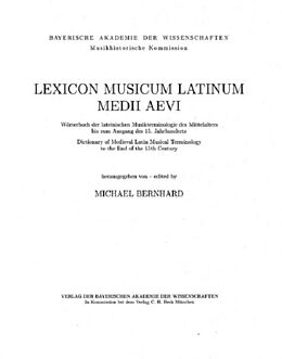 Kartonierter Einband Lexicon Musicum Latinum Medii Aevi Einbanddecke zu Band 2 von 