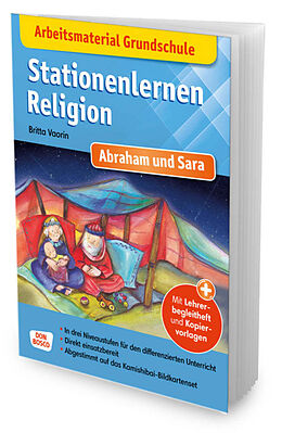 Set mit div. Artikeln (Set) Arbeitsmaterial Grundschule. Stationenlernen Religion: Abraham und Sara von Britta Vaorin