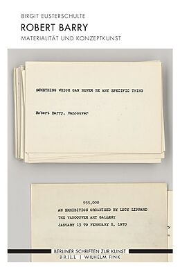 Paperback Robert Barry von Birgit Eusterschulte