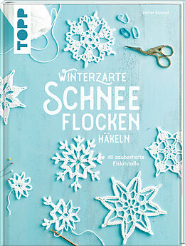 Fester Einband Winterzarte Schneeflocken häkeln von Esther Konrad