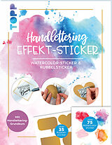 Kartonierter Einband Handlettering Effekt-Stickerbuch von Ludmila Blum, frechverlag
